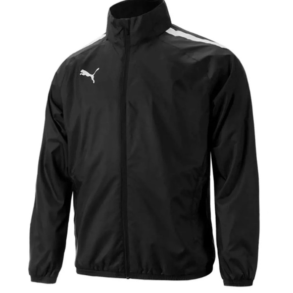 PUMA TeamLiga All WeatherJacket Men's Large Black 65724503 Windbreaker Rain NWT - Picture 1 of 9